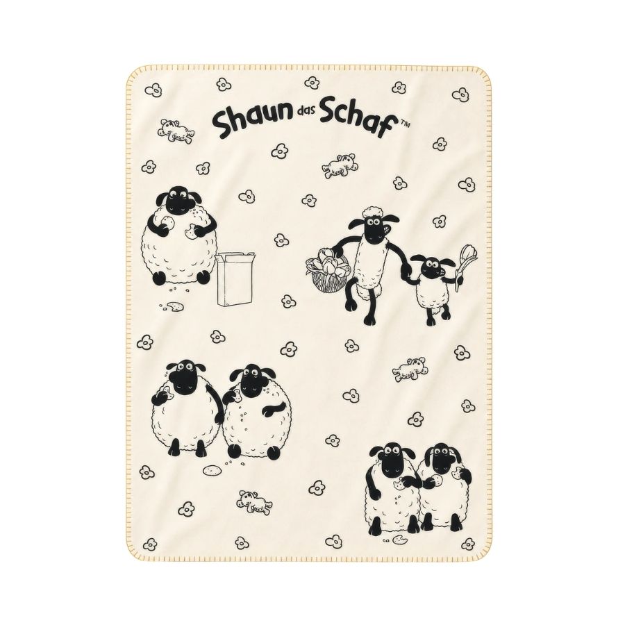 Shaun das Schaf - Kuscheldecke aus Bio-Baumwolle (150 x 200 cm)
