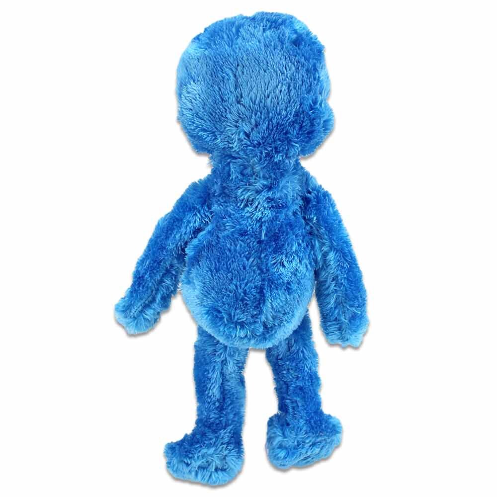Sesamstraße - Kuscheltier Grobi (42 cm) Grobi Plüschtier aus der Sesamstraße stehend von hinten, 42 cm groß mit blauem Fell