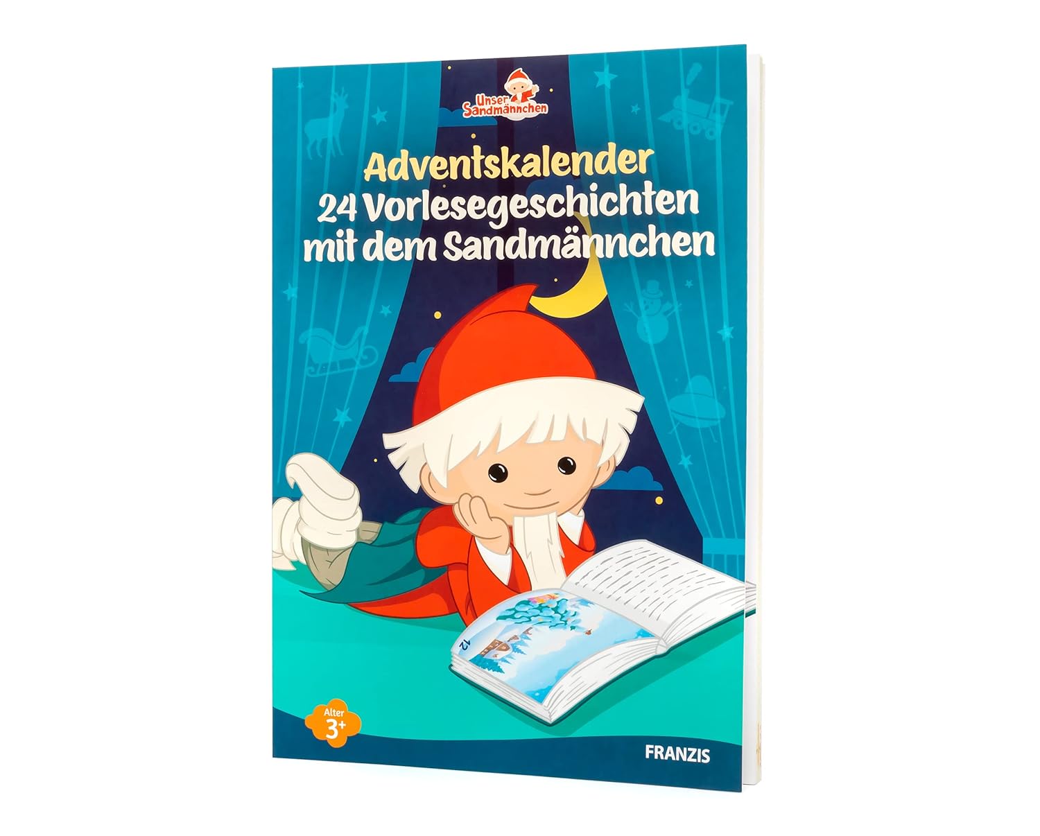 sandmaennchen adventskalender zwei vier mini buecher vorderseite 3D ansicht