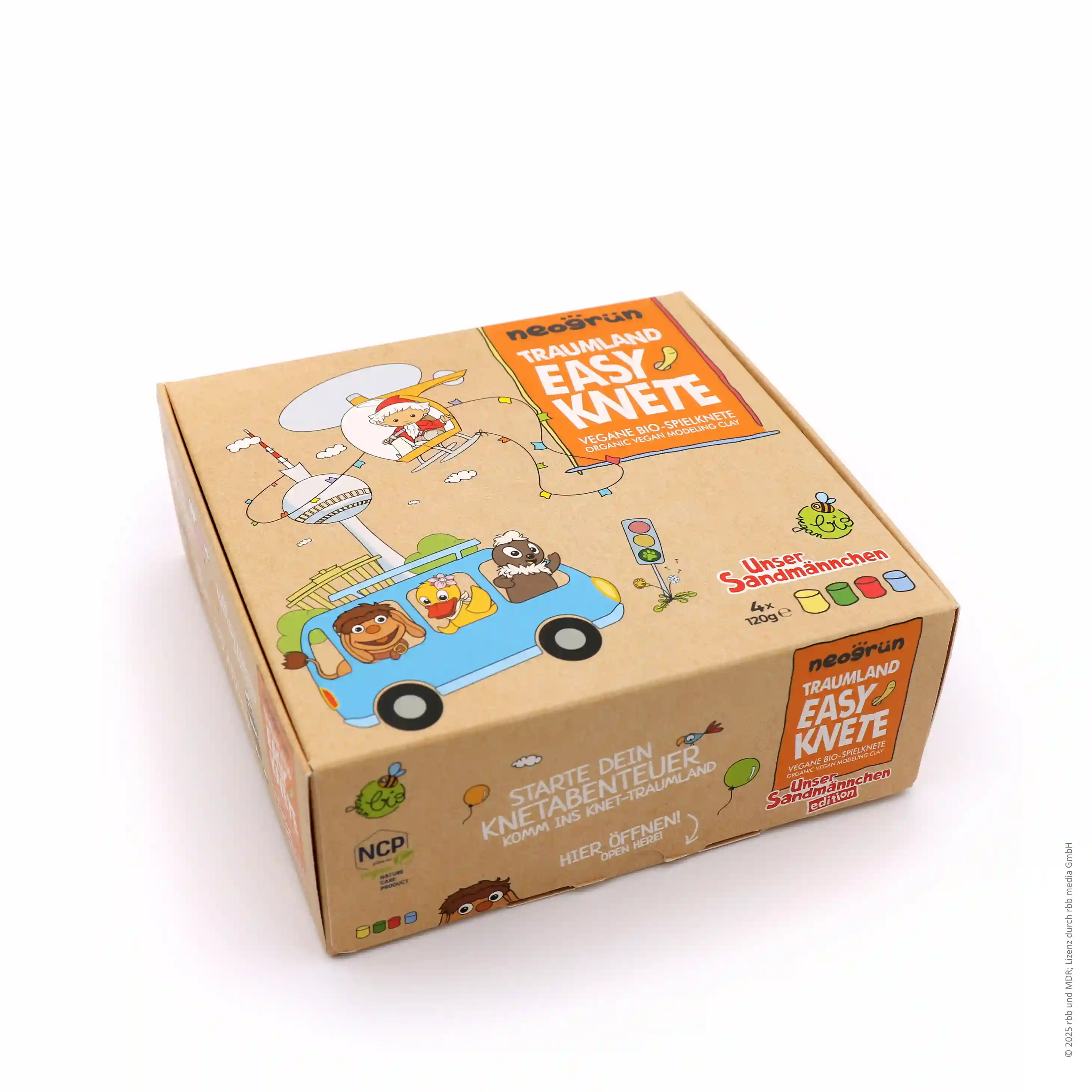 Verpackung der Sandmännchen Knete von vorn