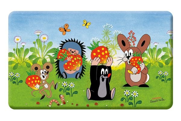 Der kleine Maulwurf - Frühstücksbrettchen - Erdbeeren drei null eins eins acht der kleine maulwurf fruehstuecksbrettchen erdbeere