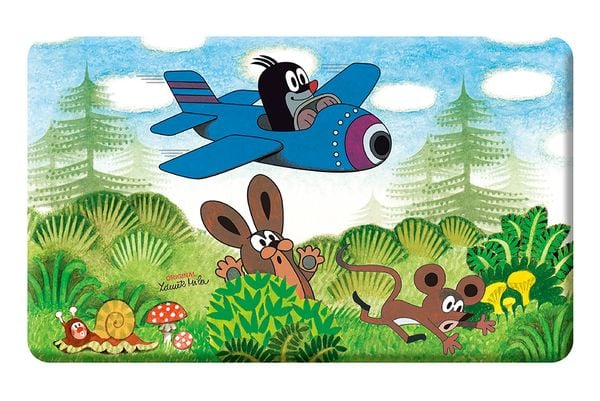 drei null null neun zwei der kleine maulwurf fruehstuecksbrettchen flugzeug