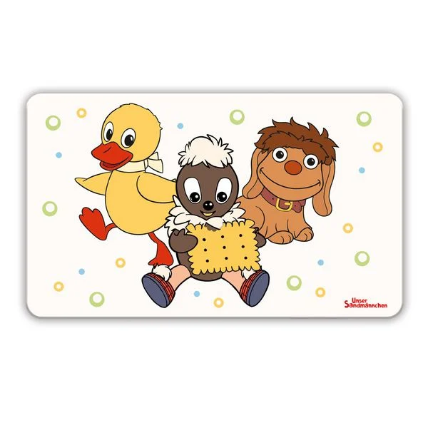 unser sandmaennchen fruehstuecksbrettchen drei freunde