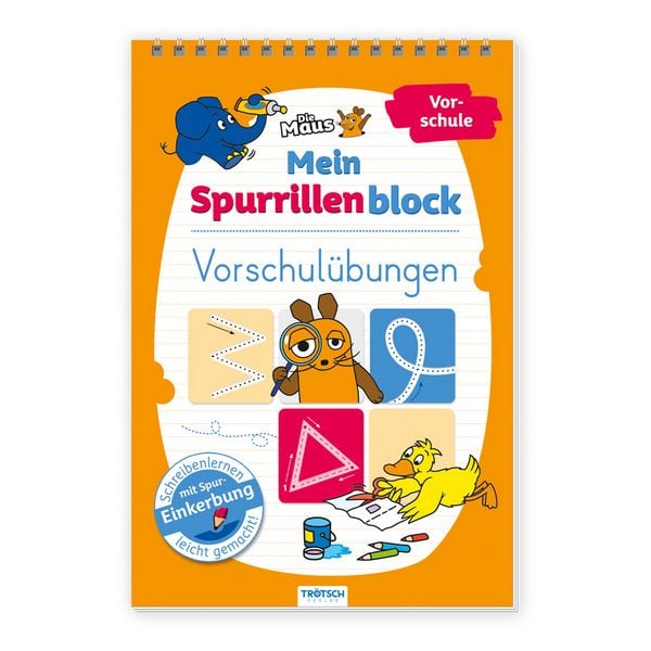 Die Maus - Mein Spurrillenblock - Vorschule