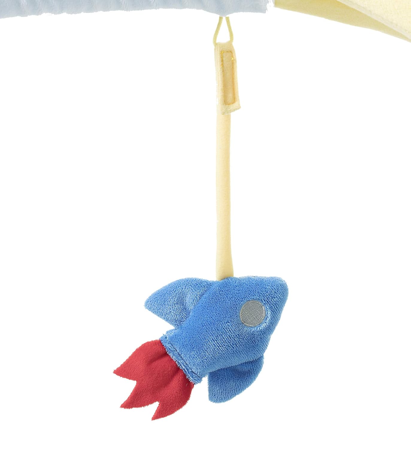 sandmaennchen babydecke mit spielbogen krabbeldecke detail rakete