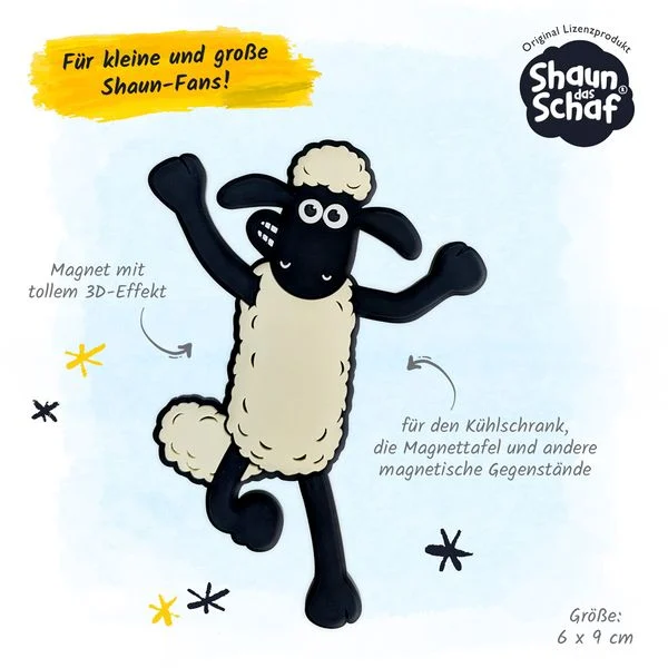 Shaun das Schaf - 3D-Magnet stehend - Zum Sammeln