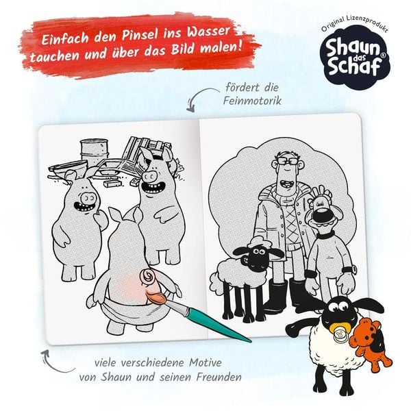 Shaun das Schaf - Zaubermalbuch - Malen ohne Farben