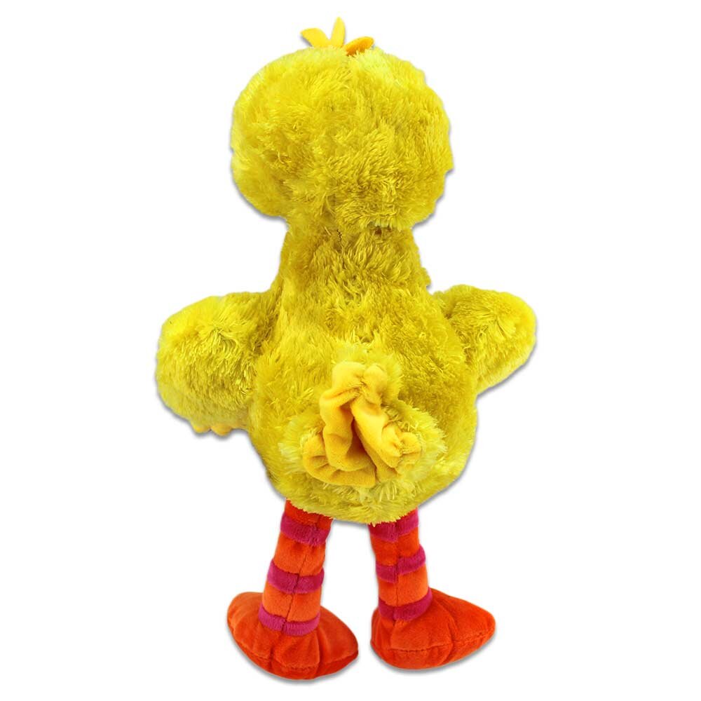 Sesamstraße - Kuscheltier Bibo (40 cm) Bibo Plüschtier aus der Sesamstraße stehend von hinten, 40 cm groß mit gelbem Fell und flauschigen Flügeln
