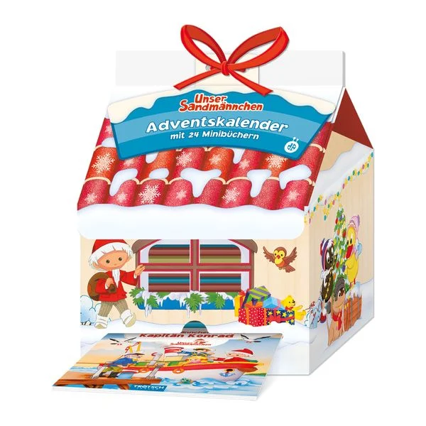 Unser Sandmännchen - Adventskalender Haus mit 24 Mini-Büchern