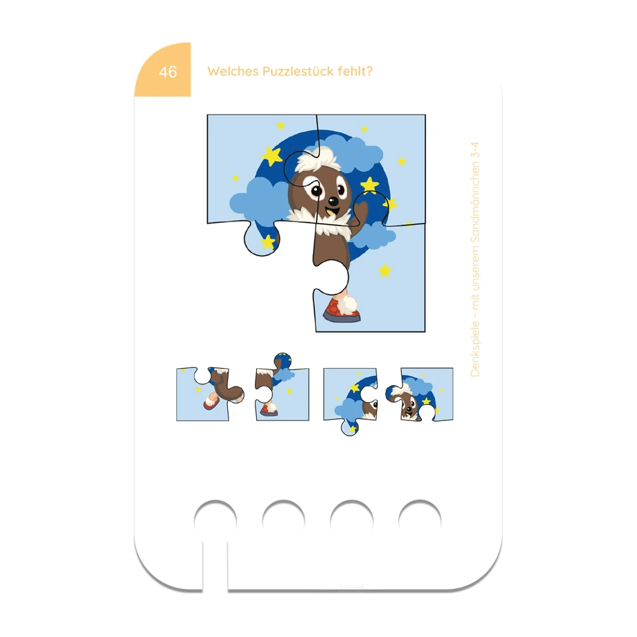 Unser Sandmännchen - Lochkasten Kartensatz - Denkspiele (3-4 Jahre)