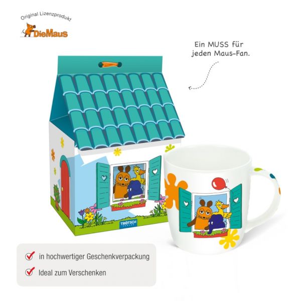 die-maus-kindertasse-im-haus Die Maus und Freunde Tasse im Haus
