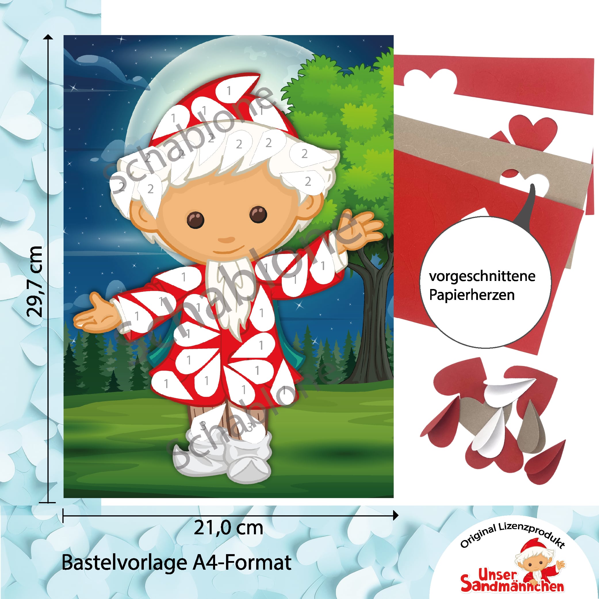 Sandmann Bastelset Schablone min