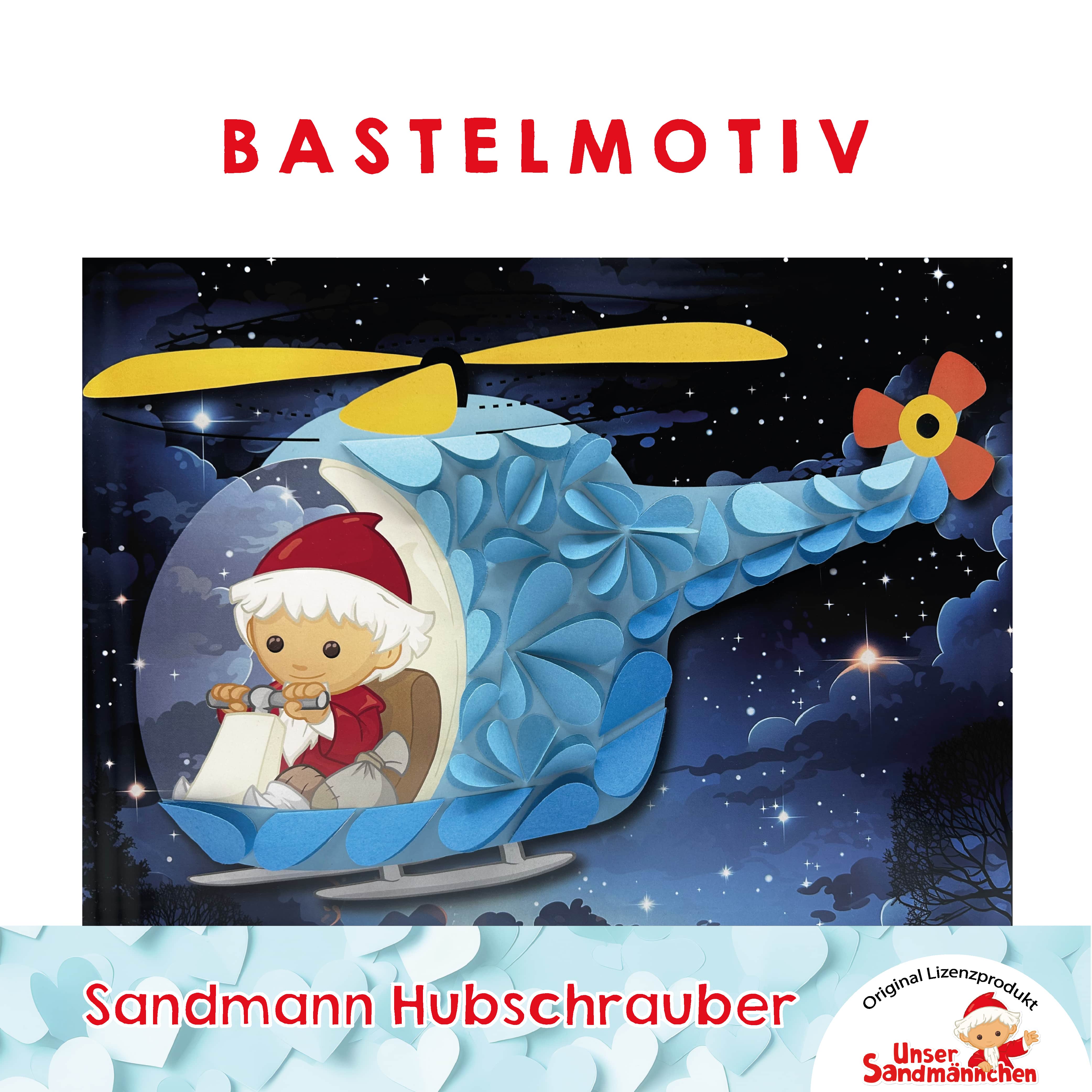 Sandmann Bastelset Hubschrauber Bastelmotiv min