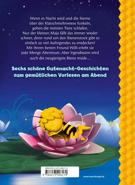 Die Biene Maja Buchrückseite, Die schönsten Gutenachtgeschichten