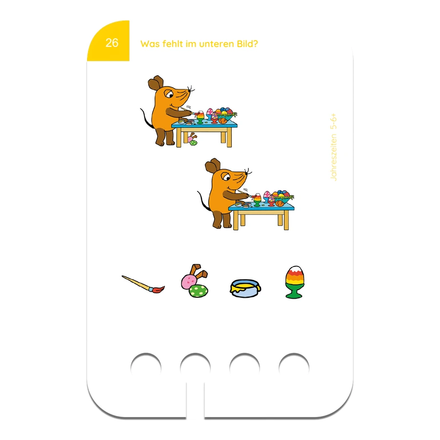 Die Maus - Lochkasten Kartensatz - Jahreszeiten (5-6 Jahre)