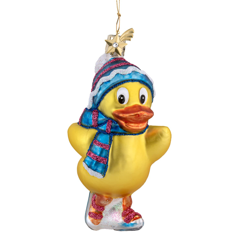 schnatterinchen-weihnachtsschmuck-kaethe-wohlfahrt Schnatterinchen fährt Schlittschuh Weihnachtsschmuck von Käthe Wohlfahrt