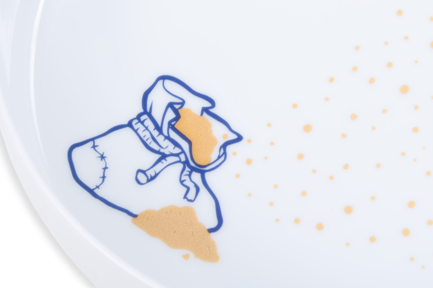 zwei sechs sieben neun eins Reichenbach Porzellan Schale Sandmann Detailansicht