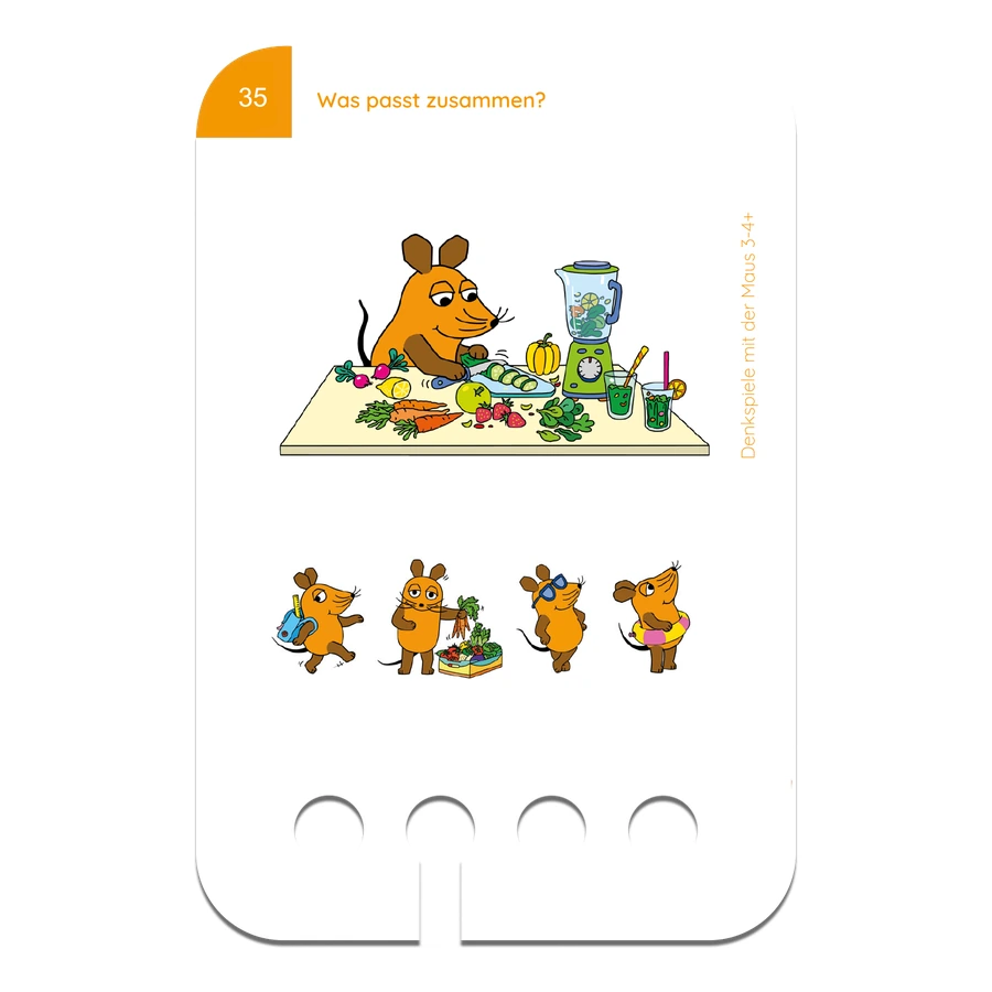 Die Maus – Lochkasten Kartensatz - Denkspiele (3-4 Jahre)