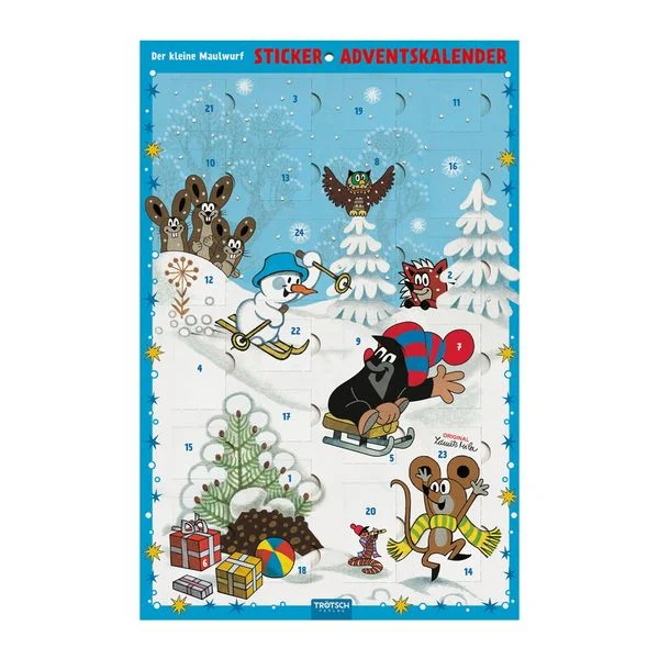 Der kleine Maulwurf - Adventskalender mit 24 Soft-Stickern