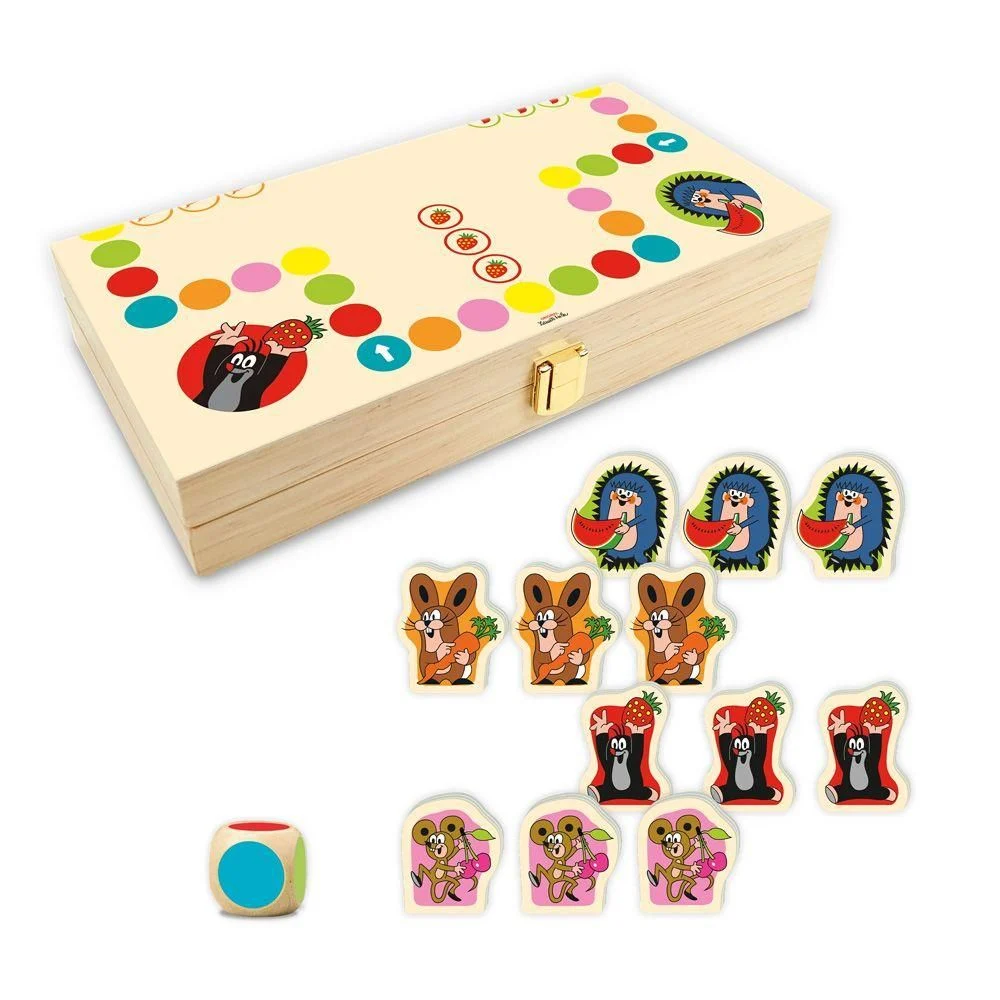 Der kleine Maulwurf - Ludo - Zusammengeklappt mit Spielfiguren