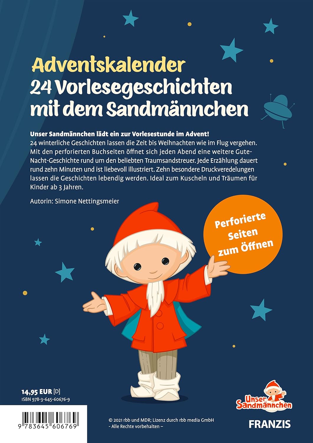 sandmaennchen adventskalender zwei vier mini buecher rueckseite