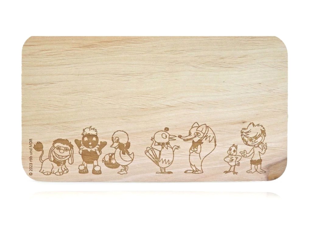 Unser Sandmännchen und Freunde - Holzbrettchen pittiplatsch und freunde holzbrettchen buchenholz