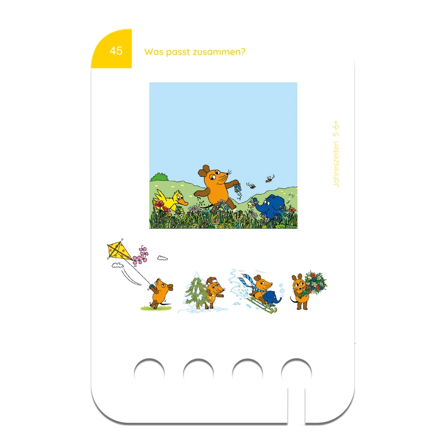 Die Maus - Lochkasten Kartensatz - Jahreszeiten (5-6 Jahre)
