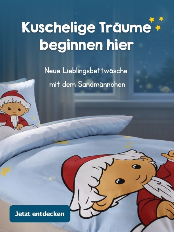 Sandmännchen Bettwäsche im Sandmann Shop