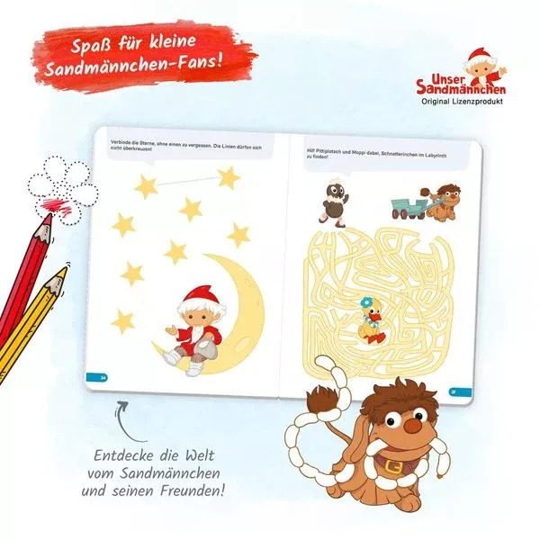 sandmaennchen mein kindergartenuebungsbuch beschaeftigungsbuch ab drei jahren linien ziehen