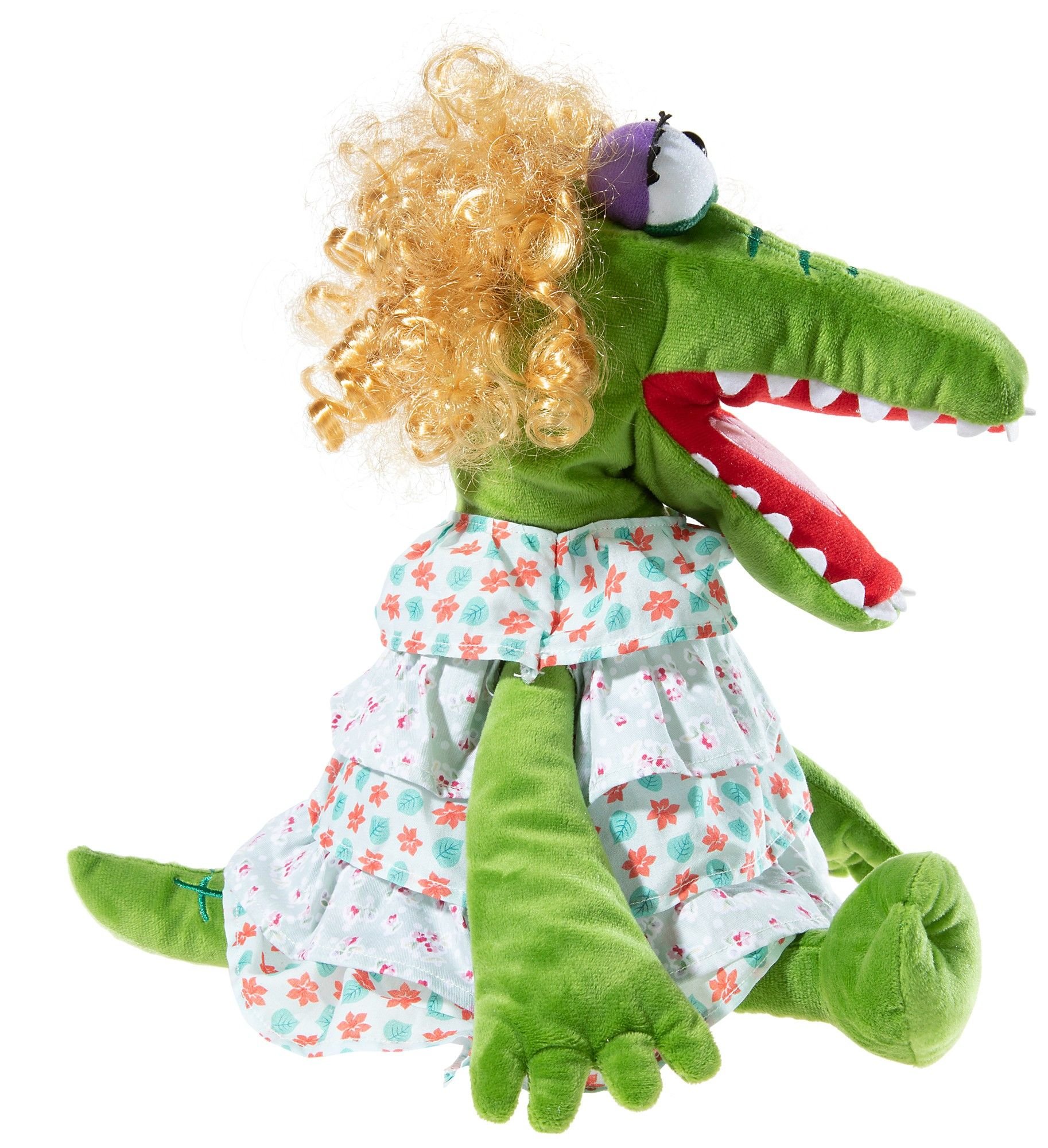 eins neun sechs vier null jan und henry handpuppe krokodella seitenansicht