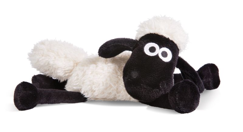 Shaun das Schaf - Kuscheltier liegend (20 cm) - Seitenansicht