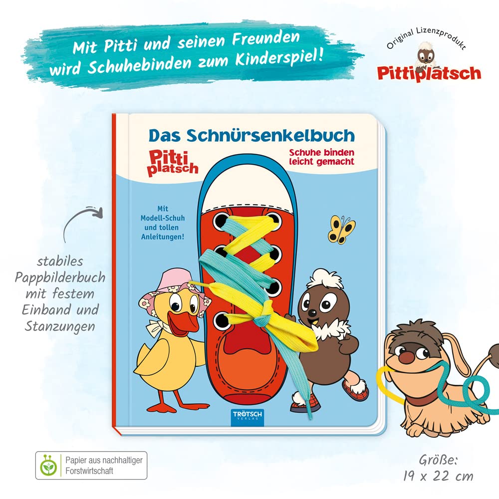 pittiplatsch schnuersenkelbuch mit festem einband